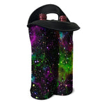 Abstract Dark Galaxy Space Print Double Neoprene Wine Tote