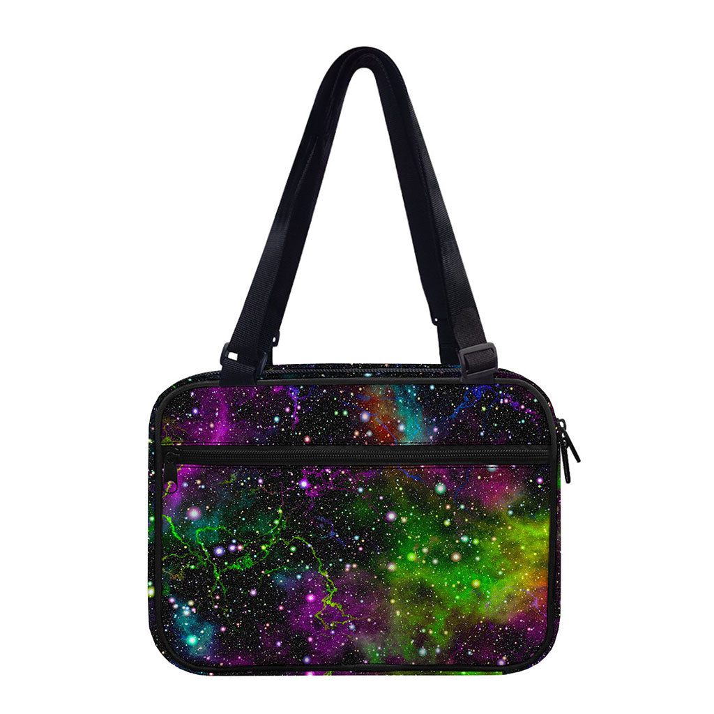 Abstract Dark Galaxy Space Print Double Strap Bible Bag