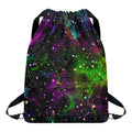 Abstract Dark Galaxy Space Print Drawstring Backpack