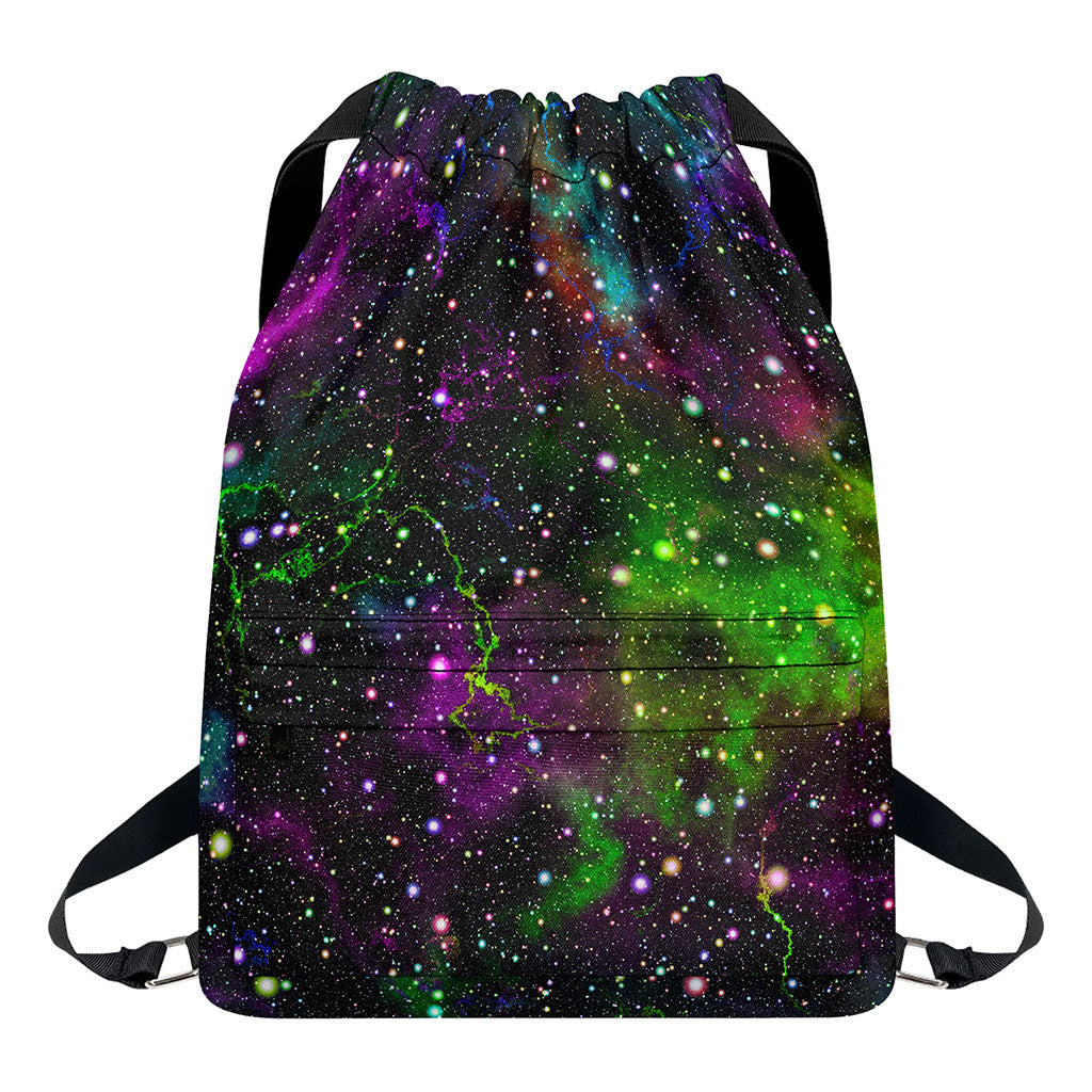Abstract Dark Galaxy Space Print Drawstring Backpack