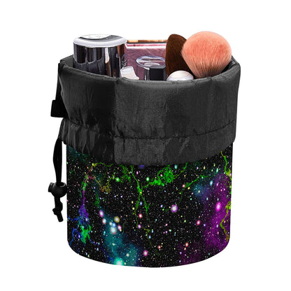 Abstract Dark Galaxy Space Print Drawstring Makeup Bag