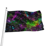 Abstract Dark Galaxy Space Print Flag