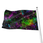 Abstract Dark Galaxy Space Print Flag