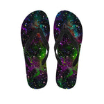 Abstract Dark Galaxy Space Print Flip Flops