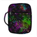 Abstract Dark Galaxy Space Print Front Pocket Bible Bag