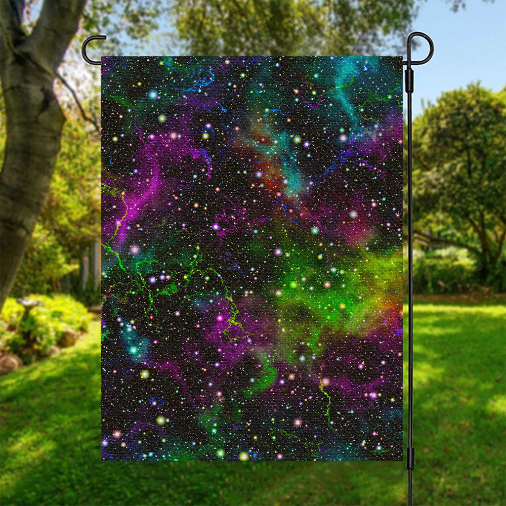 Abstract Dark Galaxy Space Print Garden Flag