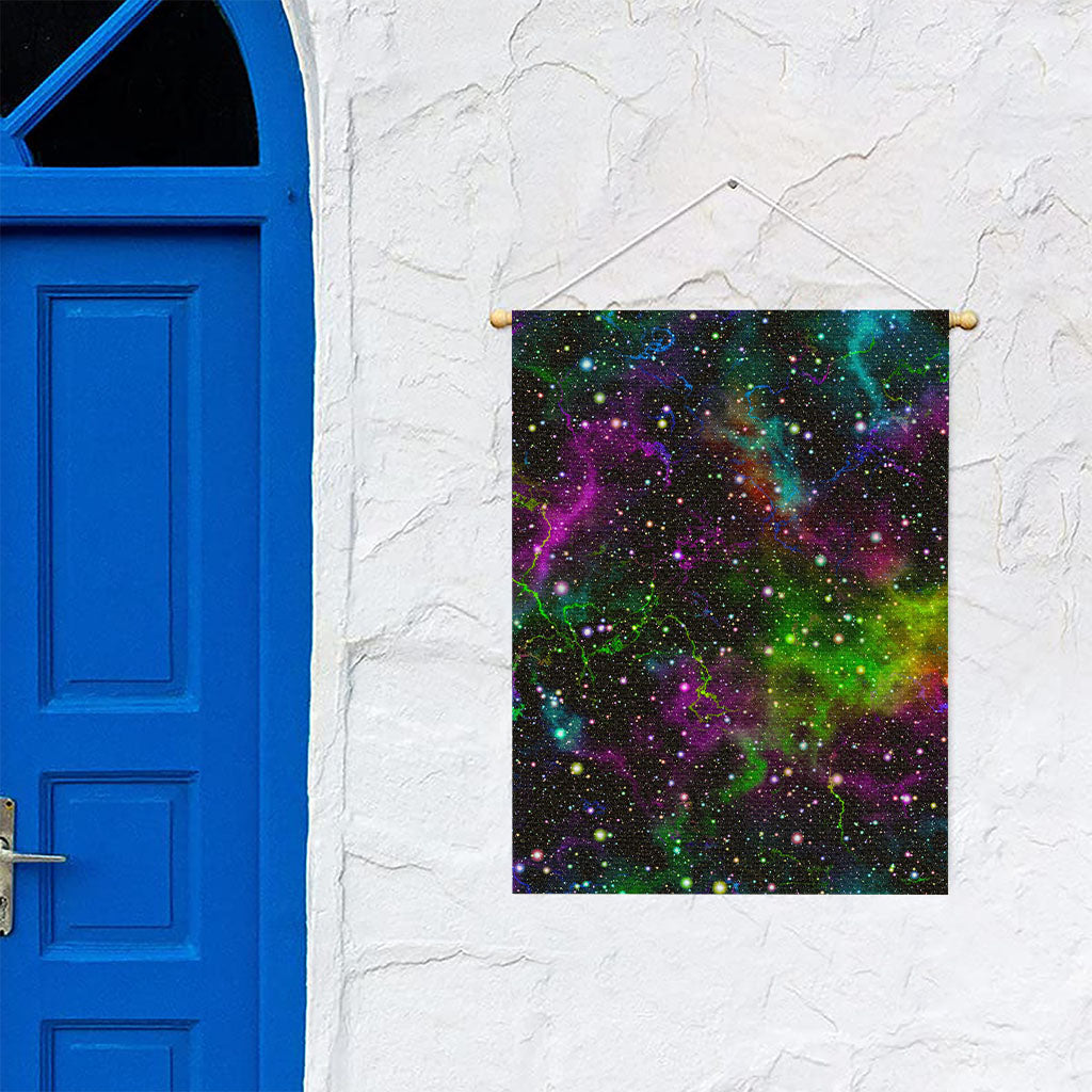 Abstract Dark Galaxy Space Print Garden Flag