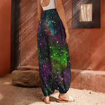 Abstract Dark Galaxy Space Print Harem Pants