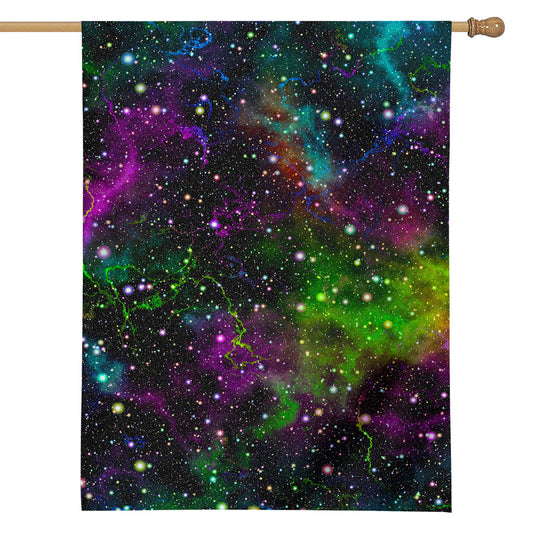 Abstract Dark Galaxy Space Print House Flag