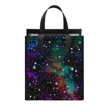 Abstract Dark Galaxy Space Print Insulated Lunch Tote