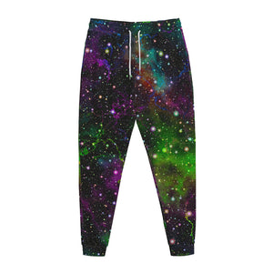 Abstract Dark Galaxy Space Print Jogger Pants