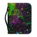 Abstract Dark Galaxy Space Print Leather Bible Cover