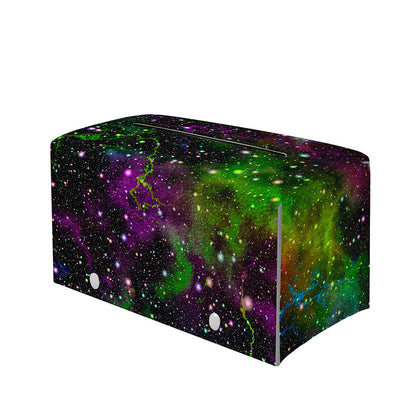 Abstract Dark Galaxy Space Print Leather Tissue Box Cover