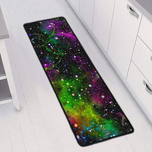 Abstract Dark Galaxy Space Print Long Kitchen Mat