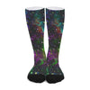 Abstract Dark Galaxy Space Print Long Socks