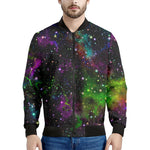 Abstract Dark Galaxy Space Print Men's Bomber Jacket