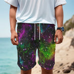 Abstract Dark Galaxy Space Print Men's Cargo Shorts