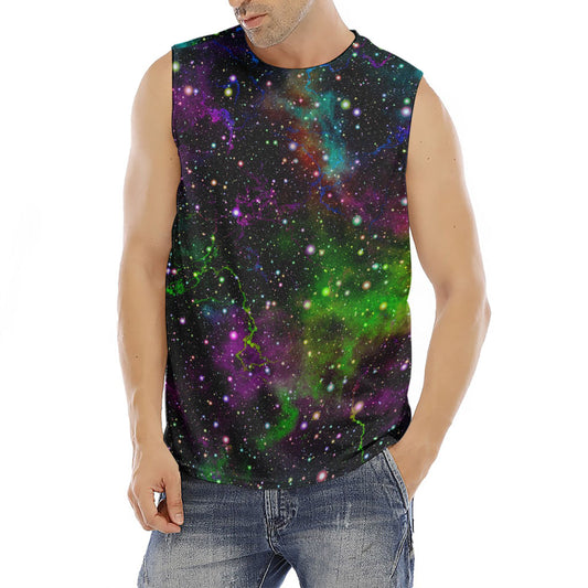 Abstract Dark Galaxy Space Print Men's Fitness Tank Top