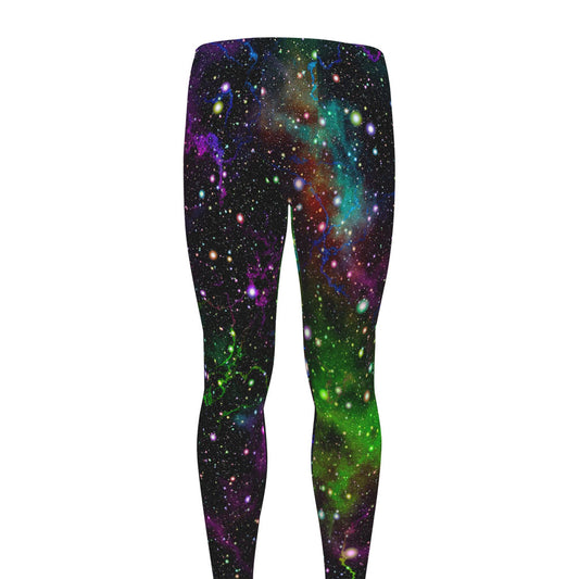 Abstract Dark Galaxy Space Print Men's leggings