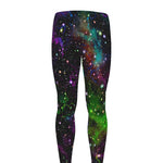 Abstract Dark Galaxy Space Print Men's leggings