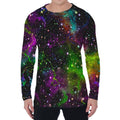Abstract Dark Galaxy Space Print Men's Long Sleeve T-Shirt