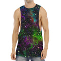 Abstract Dark Galaxy Space Print Men's Muscle Tank Top