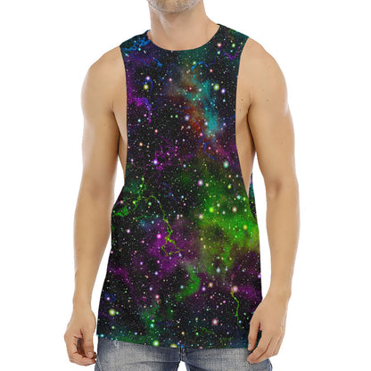 Abstract Dark Galaxy Space Print Men's Muscle Tank Top