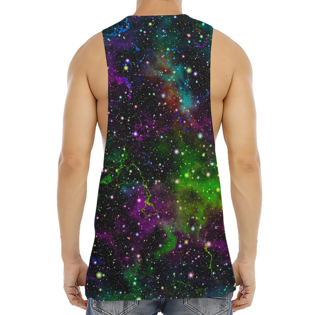 Abstract Dark Galaxy Space Print Men's Muscle Tank Top