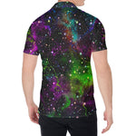 Abstract Dark Galaxy Space Print Men's Shirt