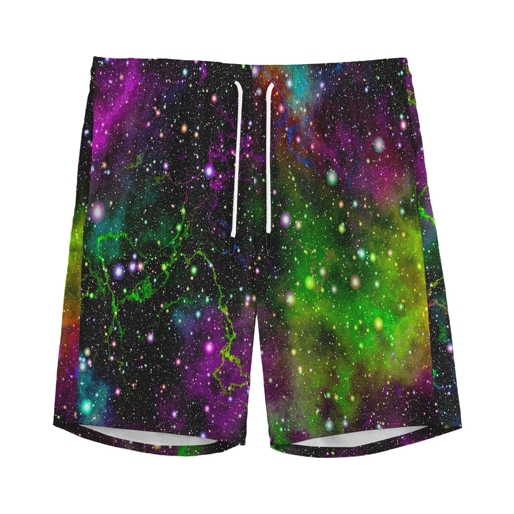 Abstract Dark Galaxy Space Print Men's Sports Shorts