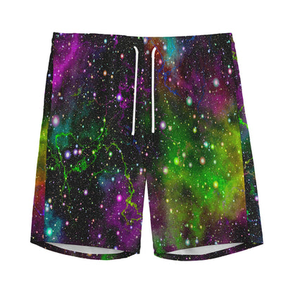 Abstract Dark Galaxy Space Print Men's Sports Shorts