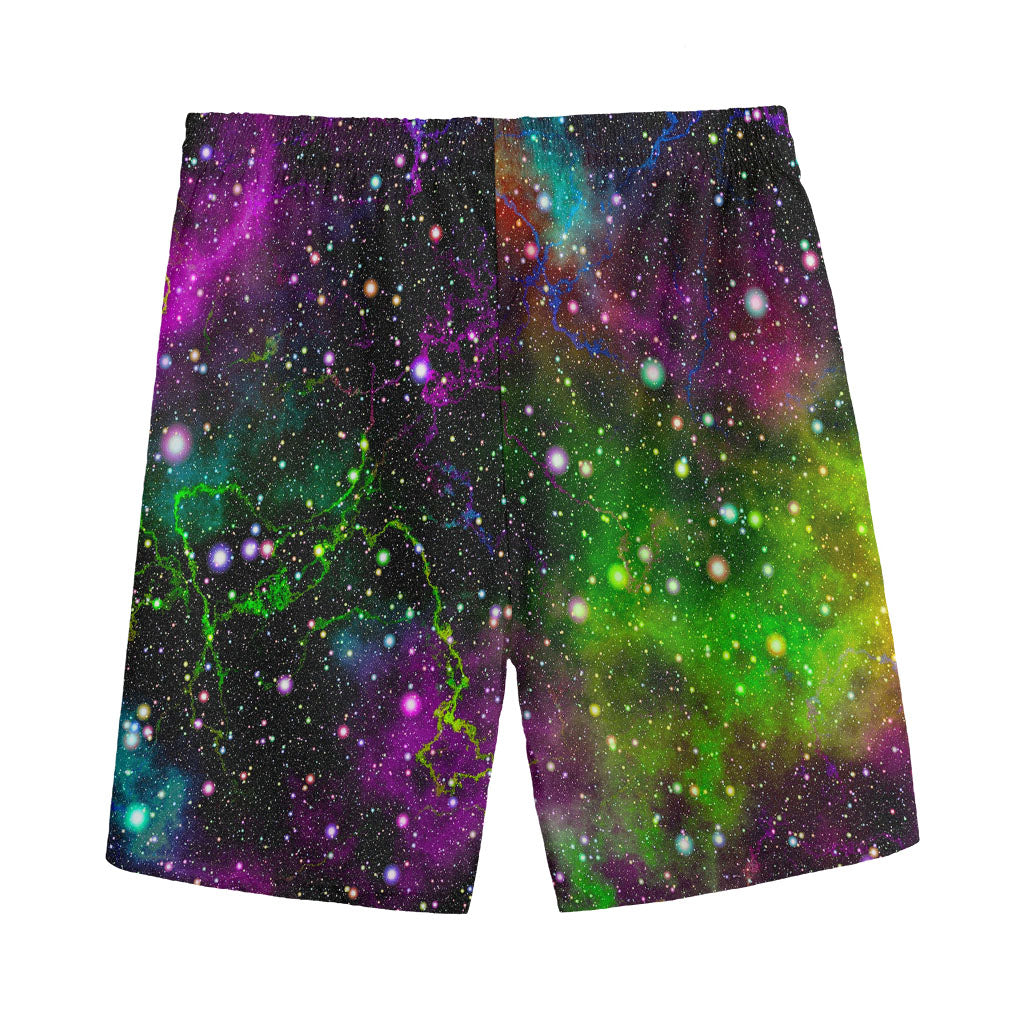 Abstract Dark Galaxy Space Print Men's Sports Shorts