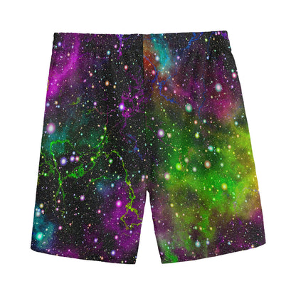 Abstract Dark Galaxy Space Print Men's Sports Shorts
