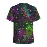 Abstract Dark Galaxy Space Print Men's Sports T-Shirt