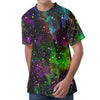 Abstract Dark Galaxy Space Print Men's Velvet T-Shirt