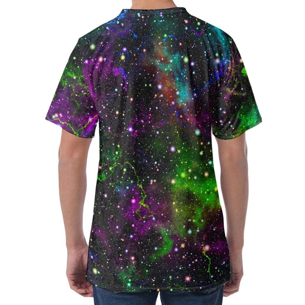 Abstract Dark Galaxy Space Print Men's Velvet T-Shirt