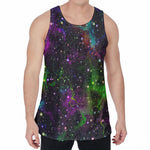 Abstract Dark Galaxy Space Print Men's Velvet Tank Top