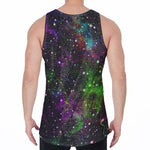 Abstract Dark Galaxy Space Print Men's Velvet Tank Top