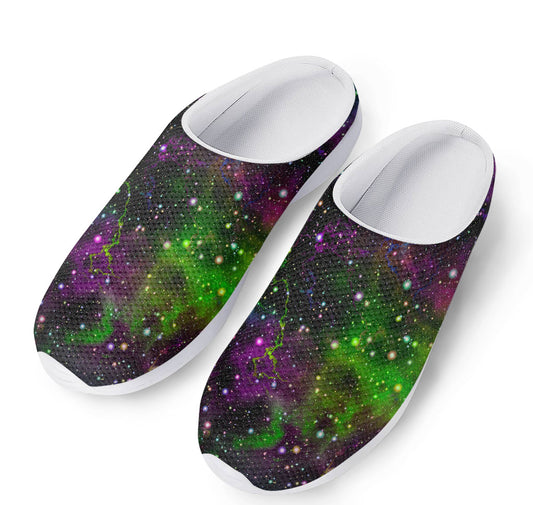 Abstract Dark Galaxy Space Print Mesh Casual Shoes
