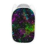 Abstract Dark Galaxy Space Print Mesh Laundry Hamper