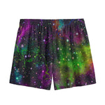Abstract Dark Galaxy Space Print Mesh Shorts
