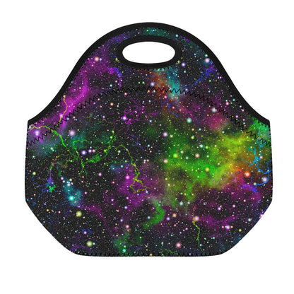 Abstract Dark Galaxy Space Print Neoprene Lunch Bag
