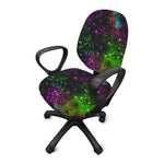 Abstract Dark Galaxy Space Print Office Chair Cover