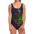 Abstract Dark Galaxy Space Print One Piece Swimsuit