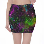 Abstract Dark Galaxy Space Print Pencil Mini Skirt