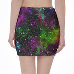 Abstract Dark Galaxy Space Print Pencil Mini Skirt
