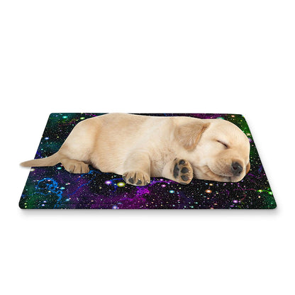 Abstract Dark Galaxy Space Print Pet Cooling Mat Cover