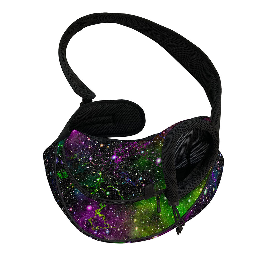Abstract Dark Galaxy Space Print Pet Sling Carrier