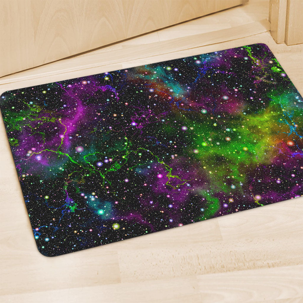 Abstract Dark Galaxy Space Print Polyester Doormat