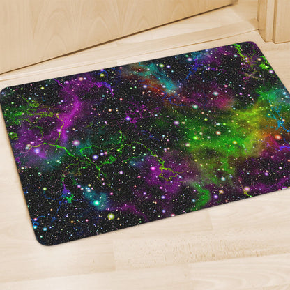 Abstract Dark Galaxy Space Print Polyester Doormat